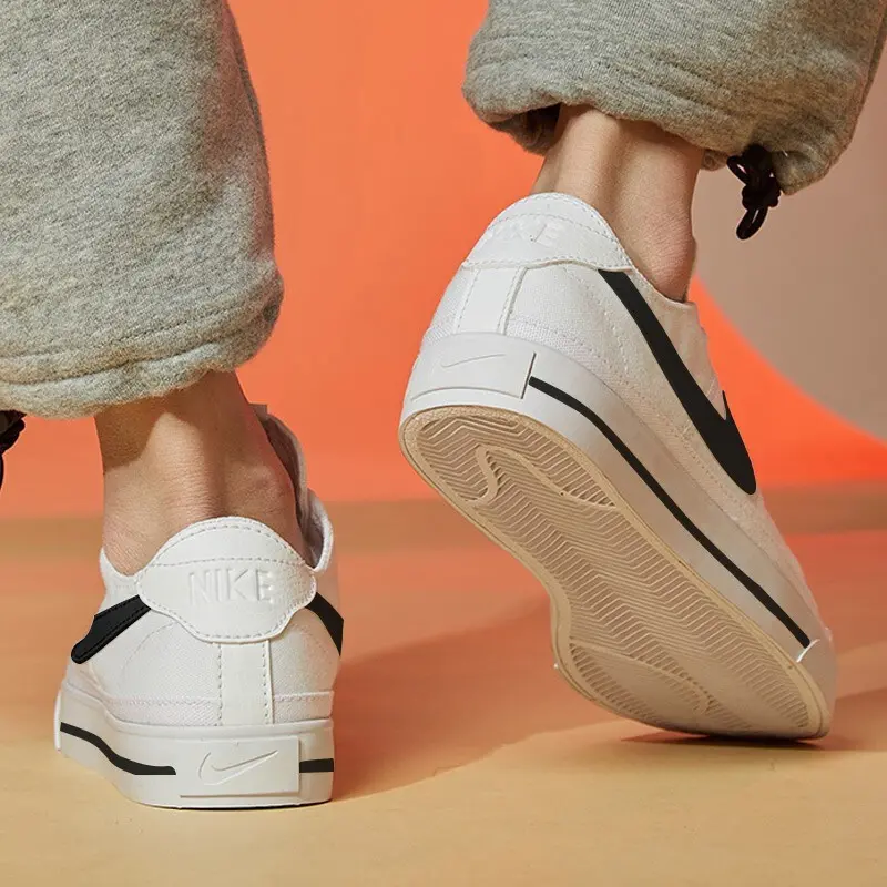 Alternative view of Giày Nike Court Legacy Canvas ‘White Black’ CW6539-101