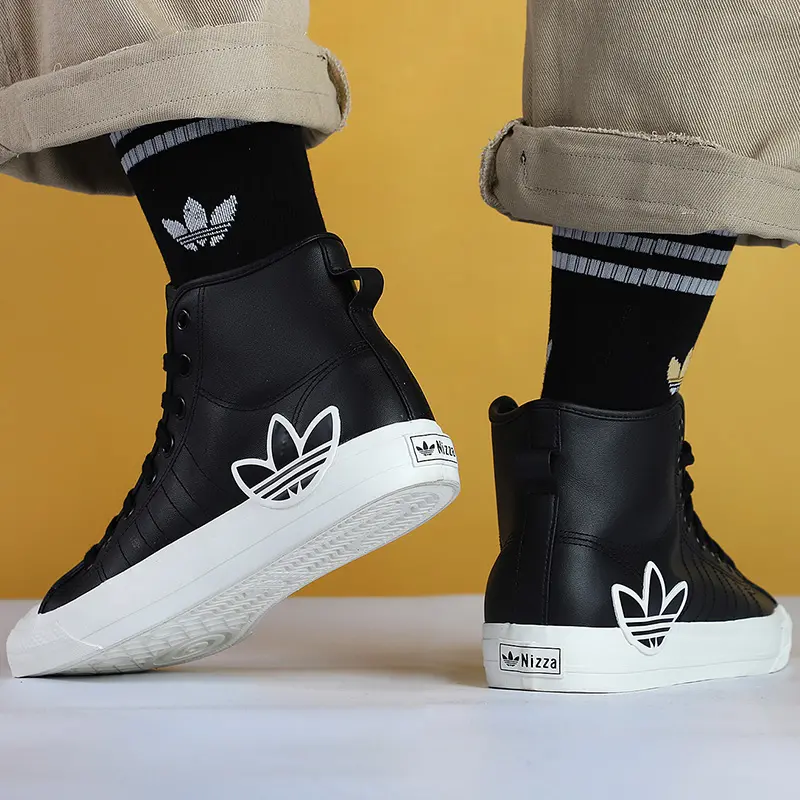 Alternative view of Giày Adidas Nizza Hi RF Leather ‘Black White’ FX8496