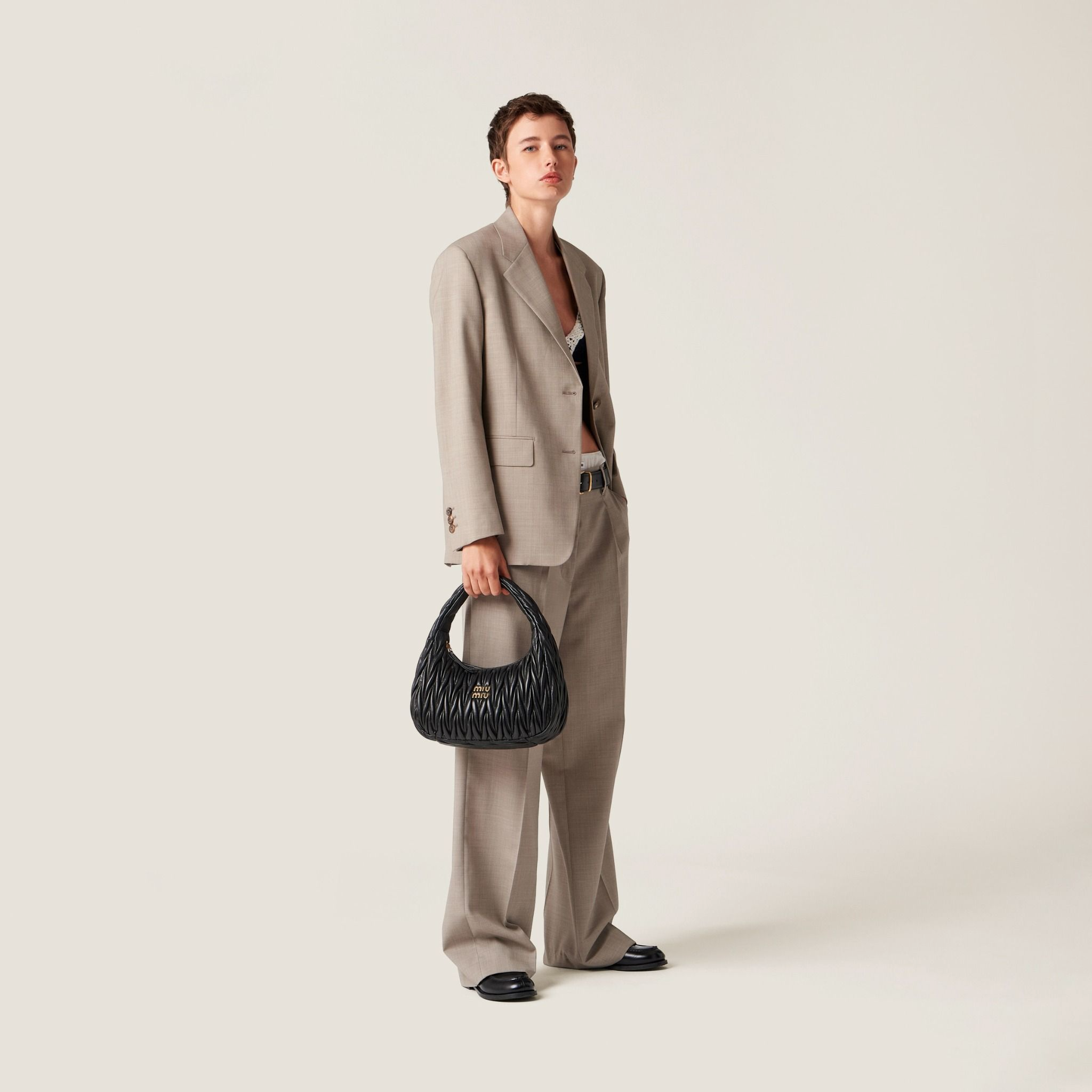 Alternative view of Túi Miu Miu Wander Matelassé ‘Black’ 5BC108-N88-F0002-V-OOY