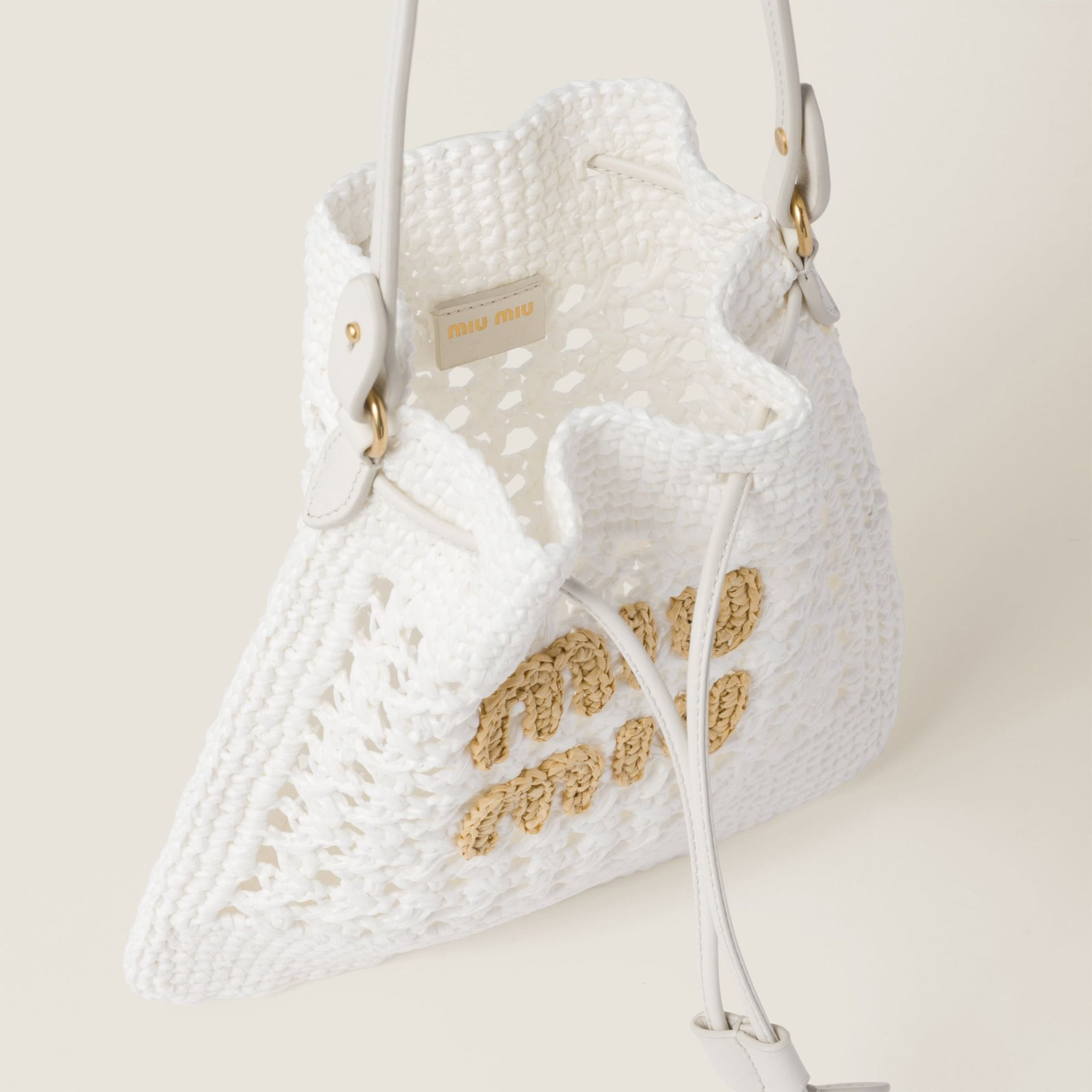 Túi Miu Miu Woven Fabric Mini-bag ‘White’ 5ND016-2DO1-F0965 - Ảnh 3
