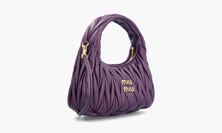 Túi Miu Miu Wander Matelasse Nappa Leather Hobo 'Violet' 5BC125-N88-F0030-V-OOY - Ảnh 2