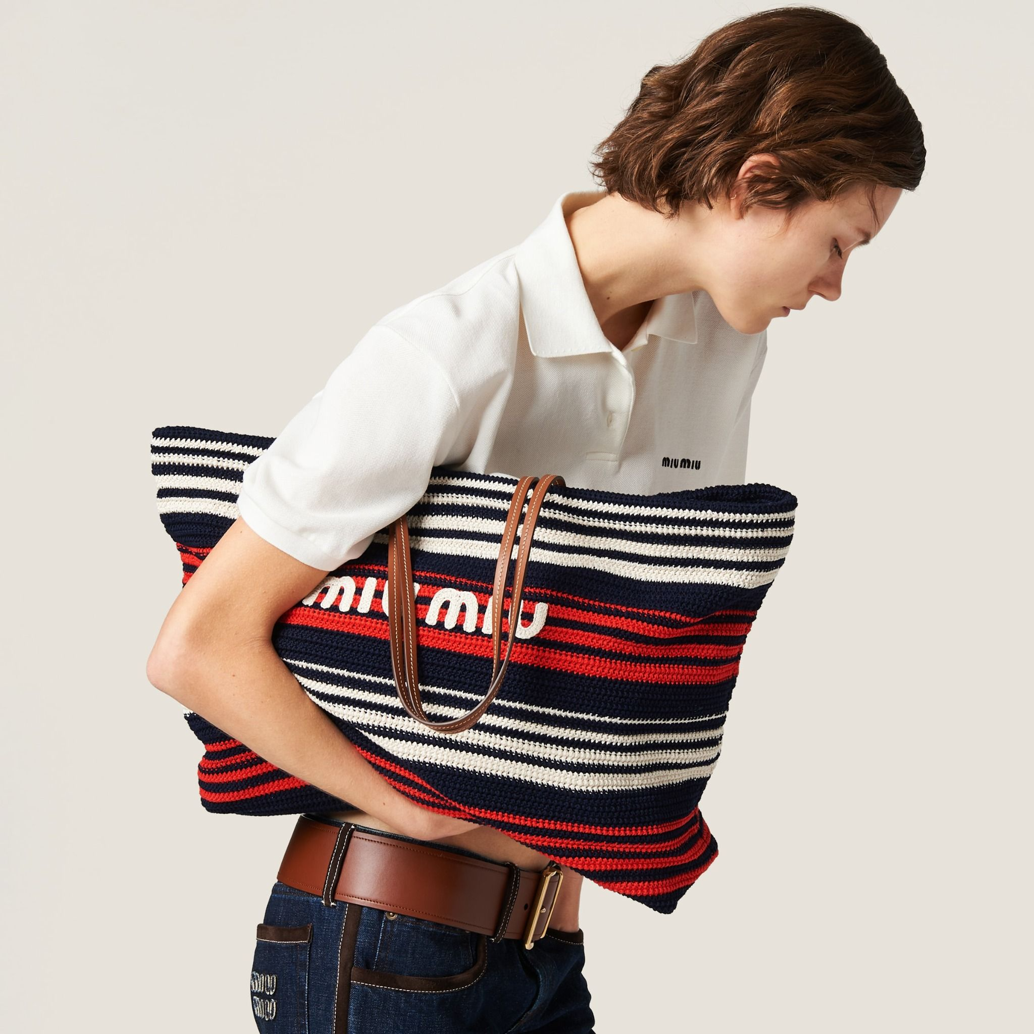 Alternative view of Túi Miu Miu Crochet Tote Bag ‘Multicolor’ 5BG280-2CQN-F0YKQ-V-OOO