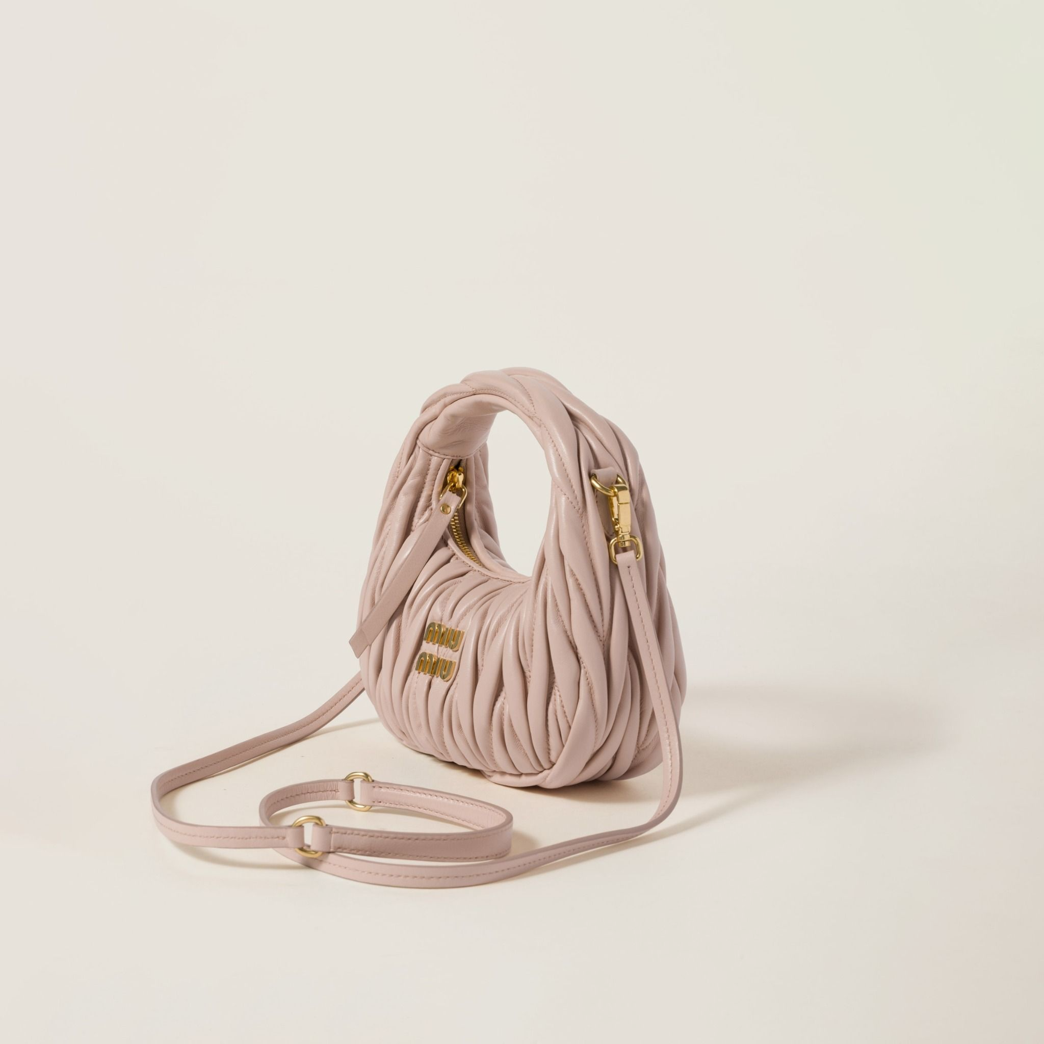 Túi Miu Miu Wander Matelassé ‘Powder Pink’ 5BP078-N88-F0236-V-OOO - Ảnh 3
