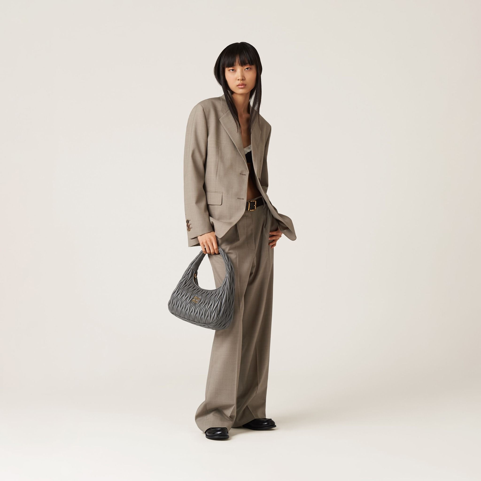 Túi Miu Miu Wander Matelassé ‘Marble Gray’ 5BC108-N88-F0K44-V-OOY - Ảnh 3