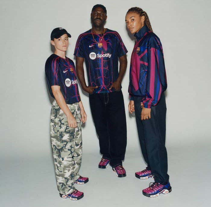 Giày Nike x Patta x FC Barcelona Air Max Plus ‘Culers del Món’ FN8260-001 - Ảnh 2