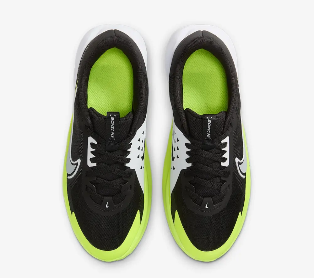 Giày Nike Sonic Fly GS 'Black White Volt Wolf Grey' Shoes FZ0017-002 - Ảnh 2
