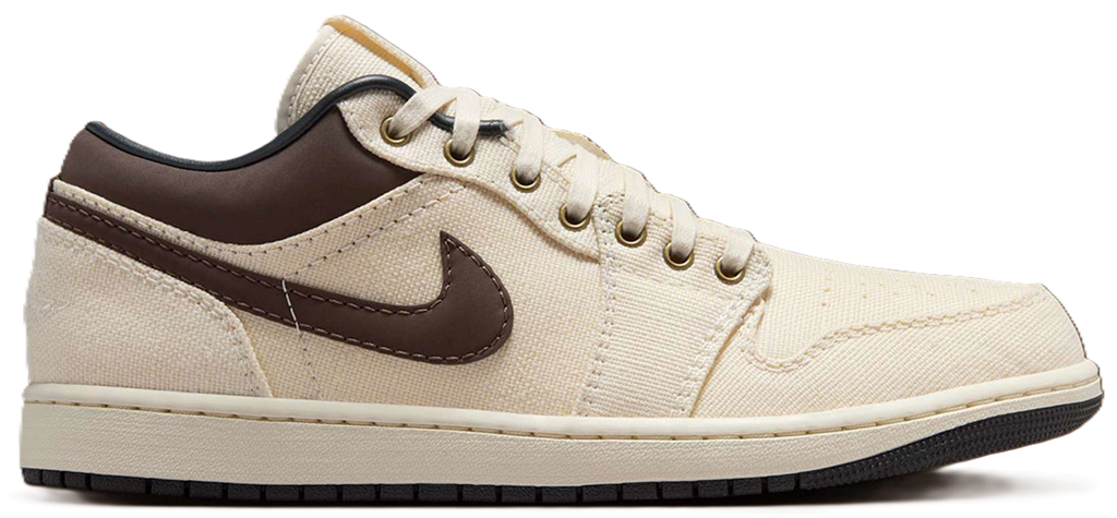 Giày Nike Air Jordan 1 Low Premium ‘Pale Ivory Baroque Brown’ IB8058-110