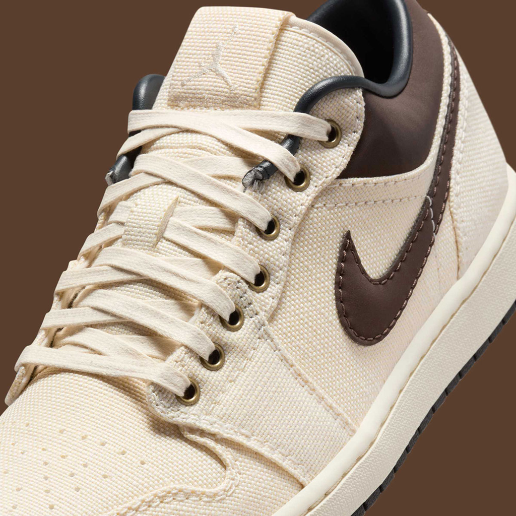 Giày Nike Air Jordan 1 Low Premium ‘Pale Ivory Baroque Brown’ IB8058-110 - Ảnh 5