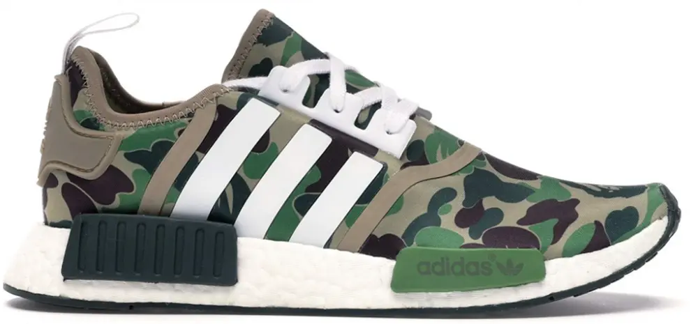 Giày Adidas NMD R1 Bape Olive Camo BA7326