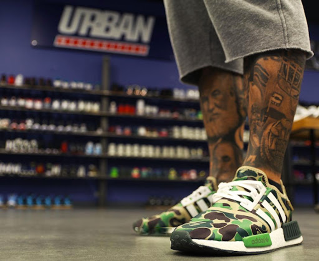 Giày Adidas NMD R1 Bape Olive Camo BA7326 - Ảnh 4