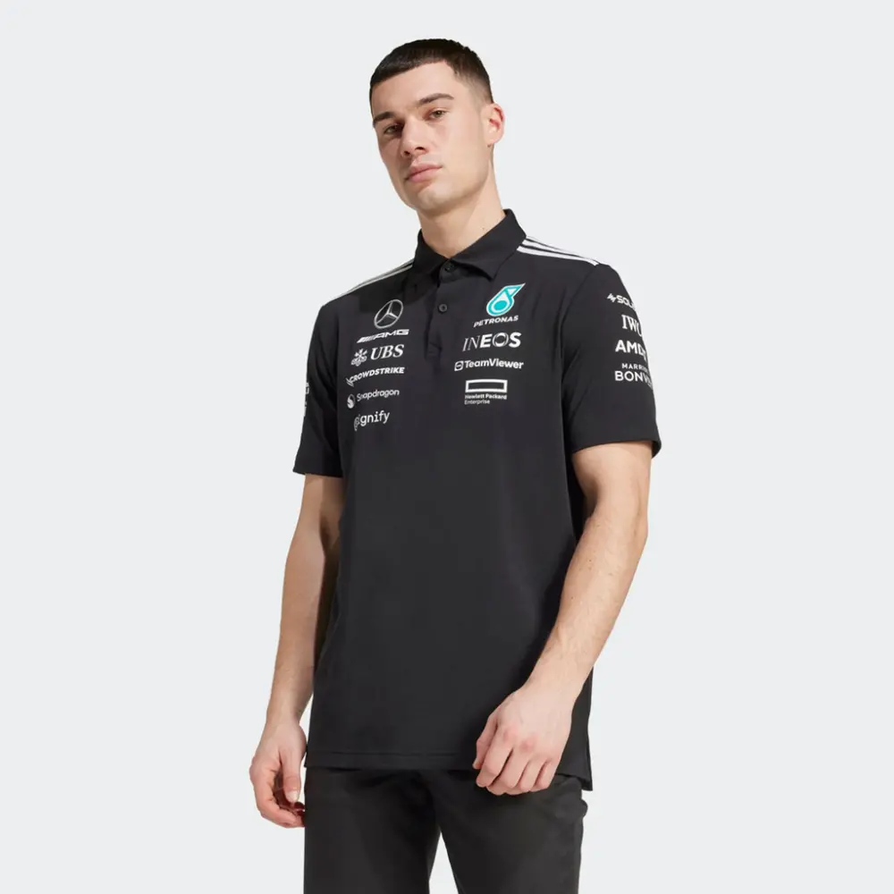 Alternative view of Áo Adidas Mercedes AMG Petronas F1 Team Polo ‘Black’ JW5391