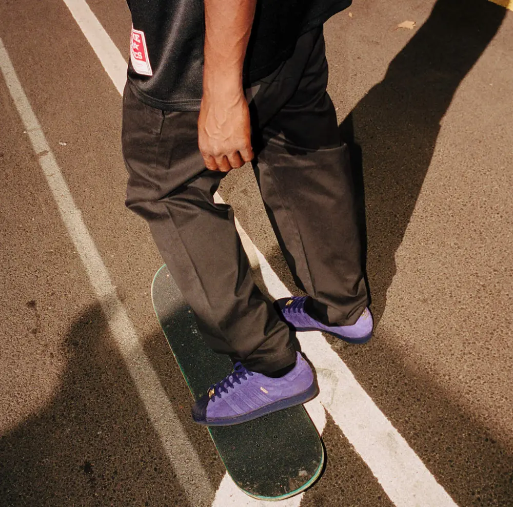 Giày Adidas Kader Sylla x Superstar ADV ‘Dark Purple’ HP8865 - Ảnh 4