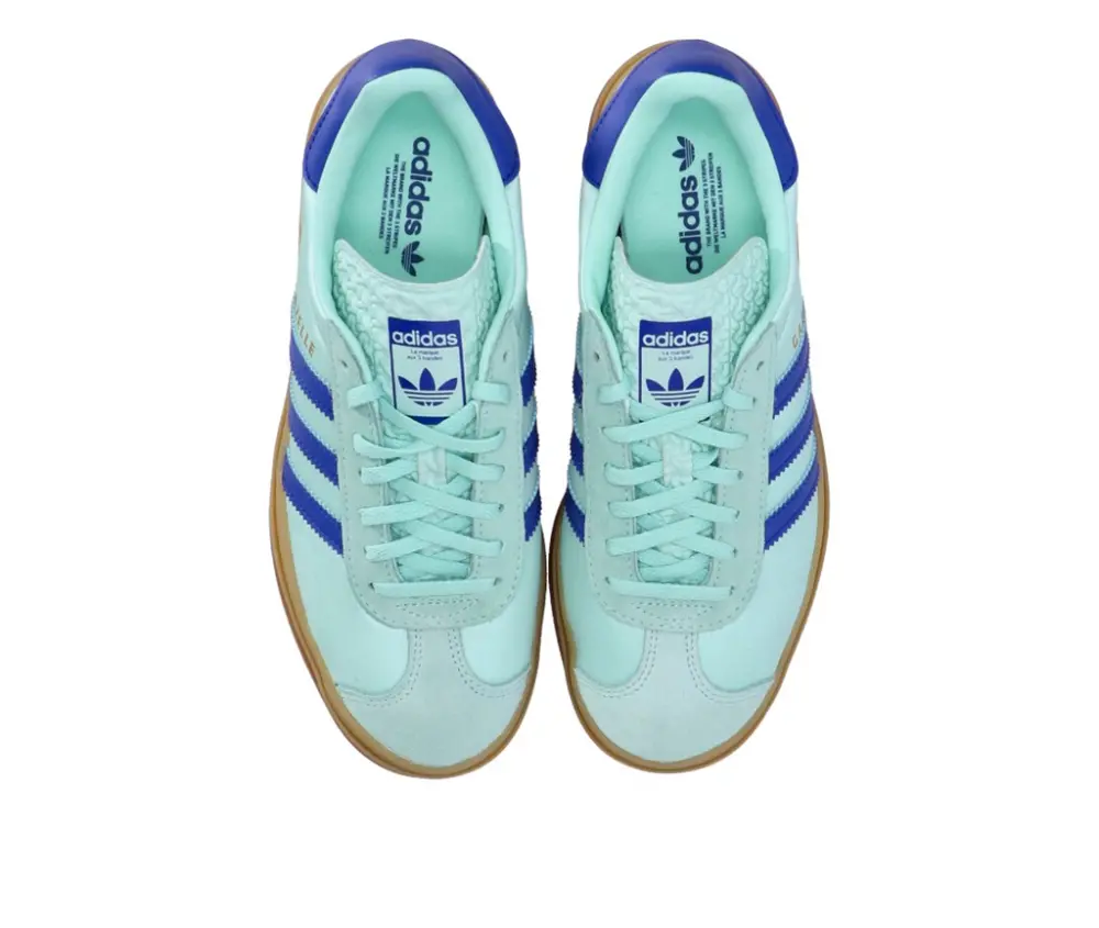 Giày Adidas Gazelle Bold 'Clear Mint Lucid Blue Satin' JI2702 - Ảnh 4