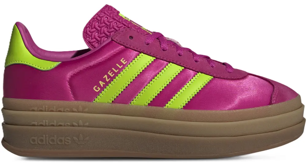 Giày Adidas Gazelle Bold 'Lucid Fuchsia Solar Slime Satin' JI2705
