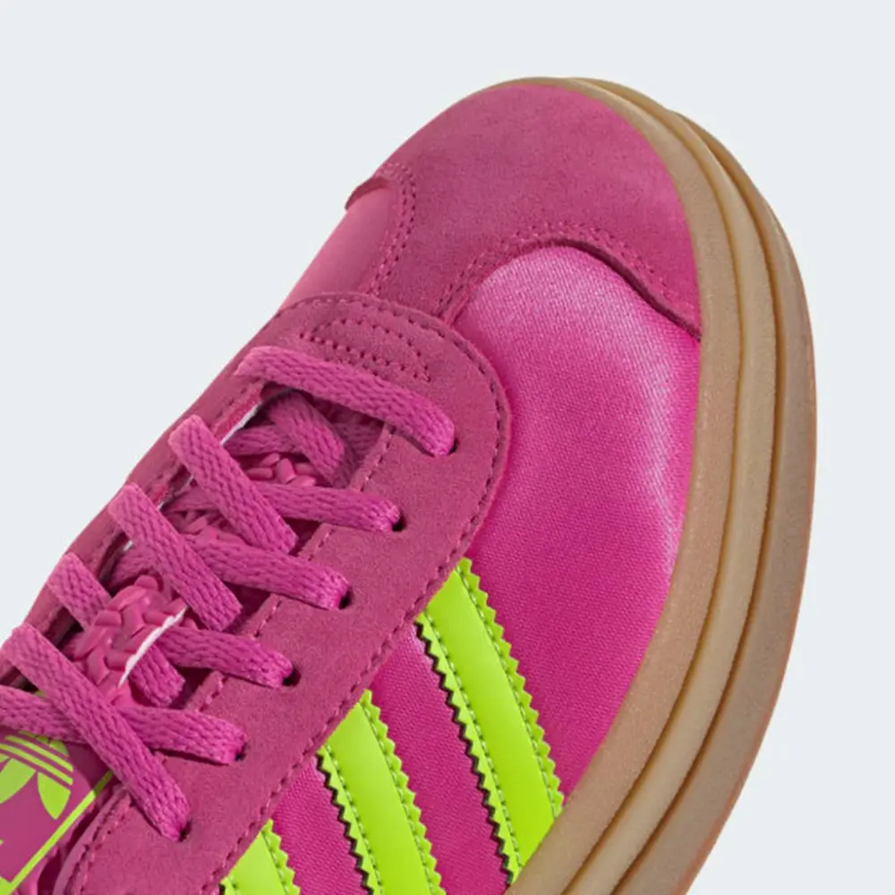 Alternative view of Giày Adidas Gazelle Bold 'Lucid Fuchsia Solar Slime Satin' JI2705