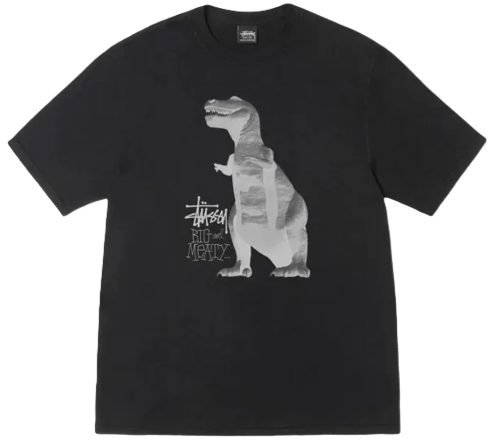 Áo Stussy Big & Meaty Tee Pigment Dyed 'Black' 1905133