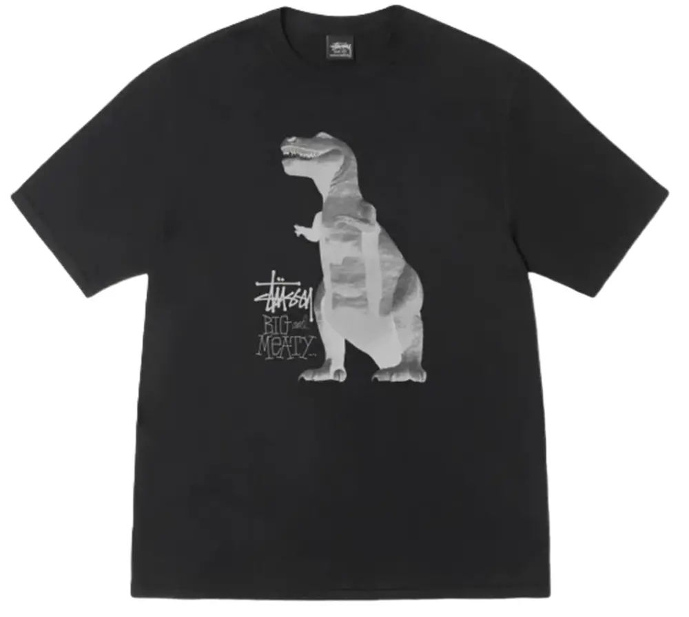 Áo Stussy Big & Meaty Tee Pigment Dyed 'Black' 1905133