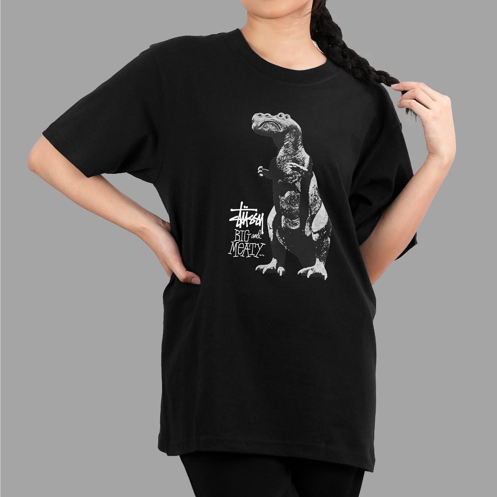 Alternative view of Áo Stussy Big & Meaty Tee Pigment Dyed 'Black' 1905133