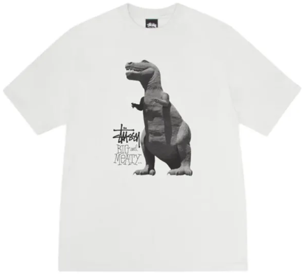 Áo Stussy Big & Meaty Tee Pigment Dyed 'White' 1905133