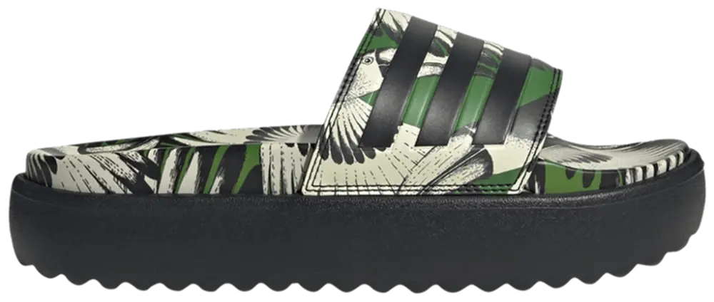 Dép Adidas Adilette Platform Slides 'Crew Green Core Black' JI4754