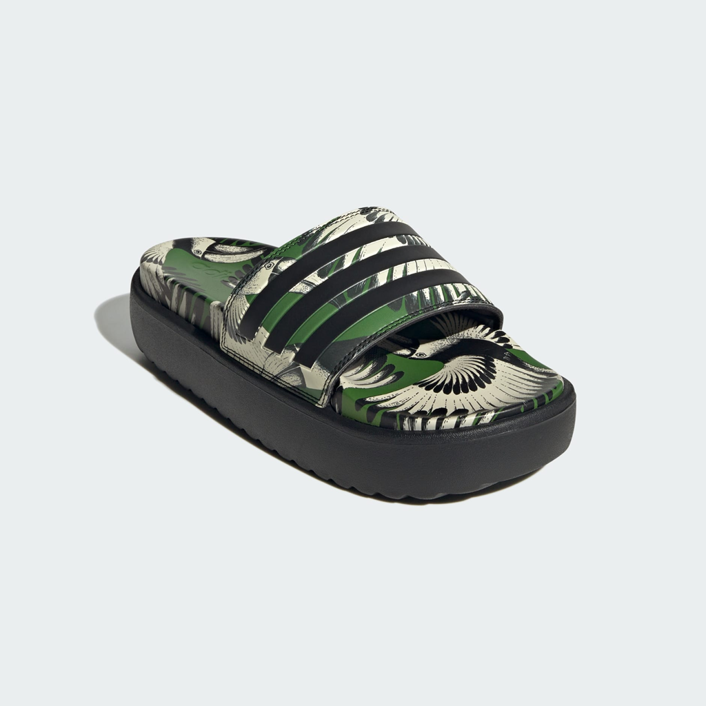Dép Adidas Adilette Platform Slides 'Crew Green Core Black' JI4754 - Ảnh 3