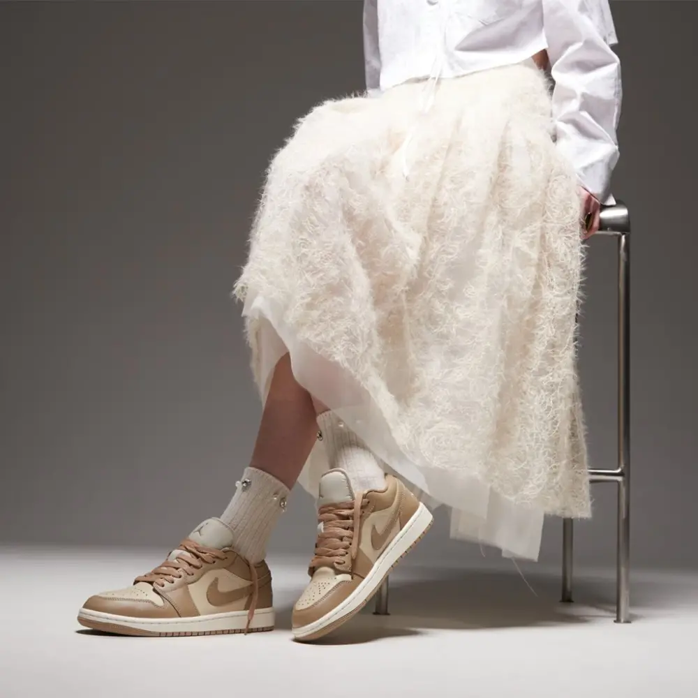 Giày Nike Jordan 1 Low Rattan 'Sail Desert Camo' DC0774-203 - Ảnh 6