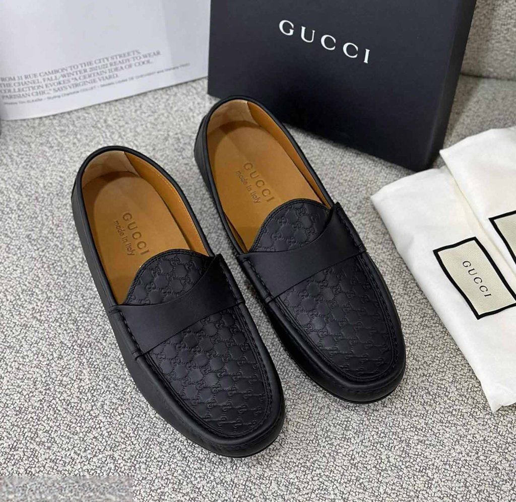 Giày Gucci Micro Sima ‘Black’ 466904-A9LF0-1000 - Ảnh 3