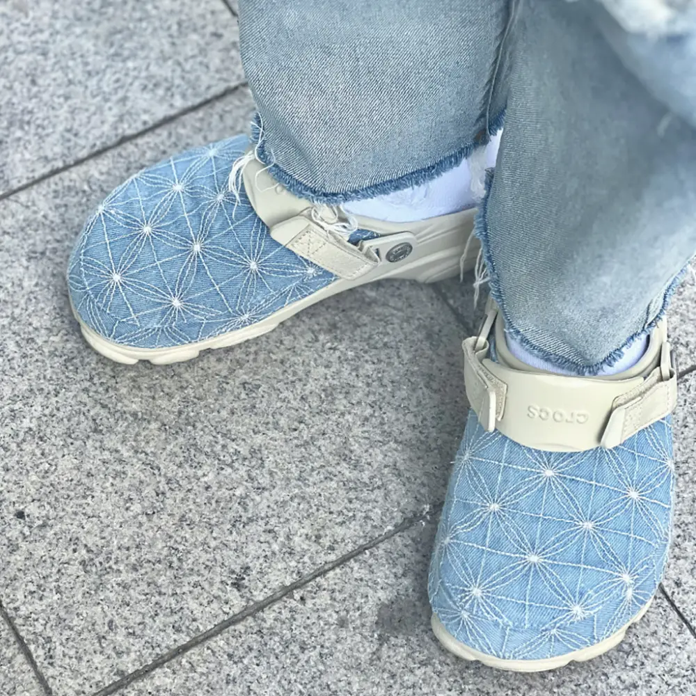 Dép Crocs Classic All-Terrain x Levi’s Clog ‘Bone Blue’ 208917-2Y2 - Ảnh 3