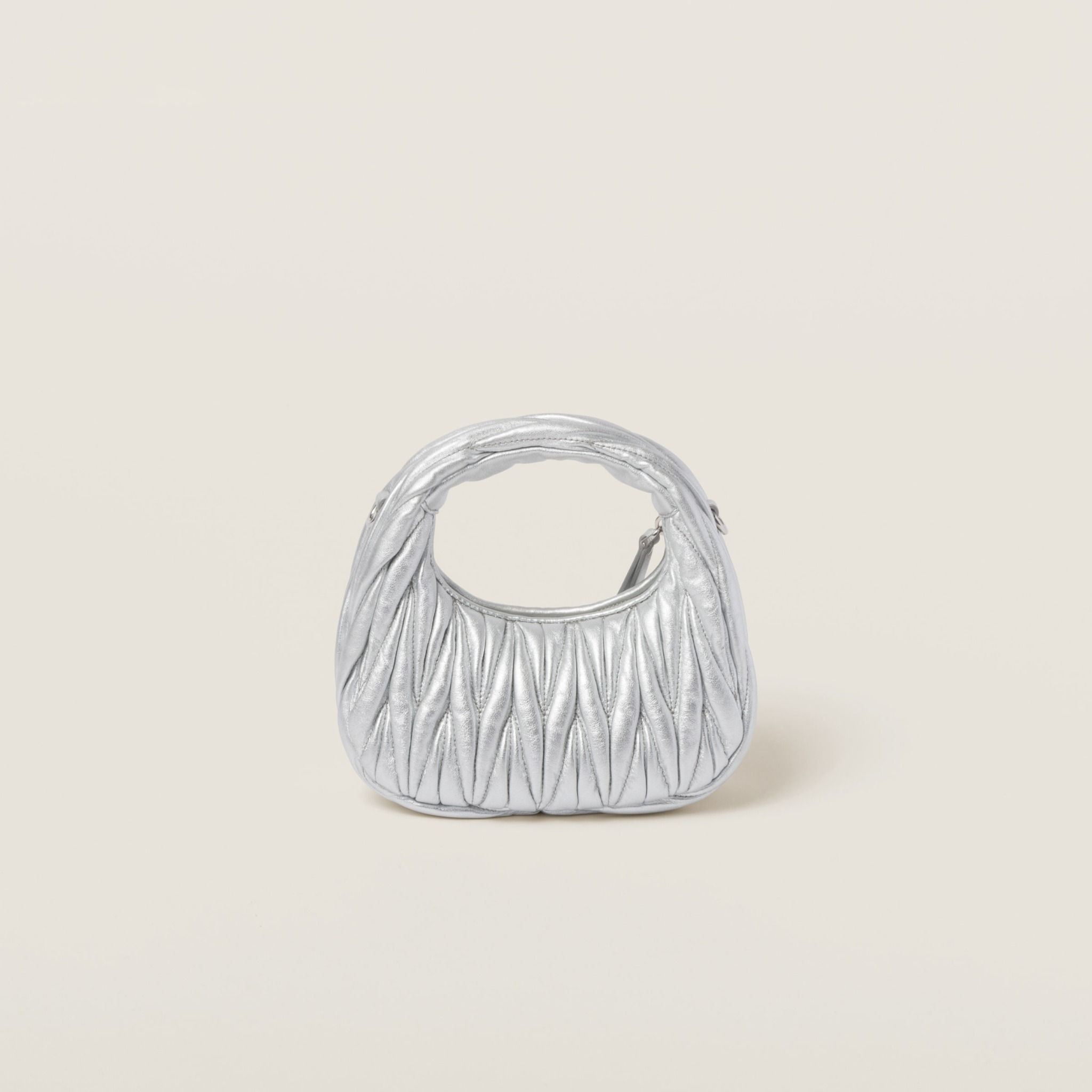 Alternative view of Túi Miu Miu Wander Matelassé Bag ‘Silver’ 5BP078-N88-F0118-V-OOO