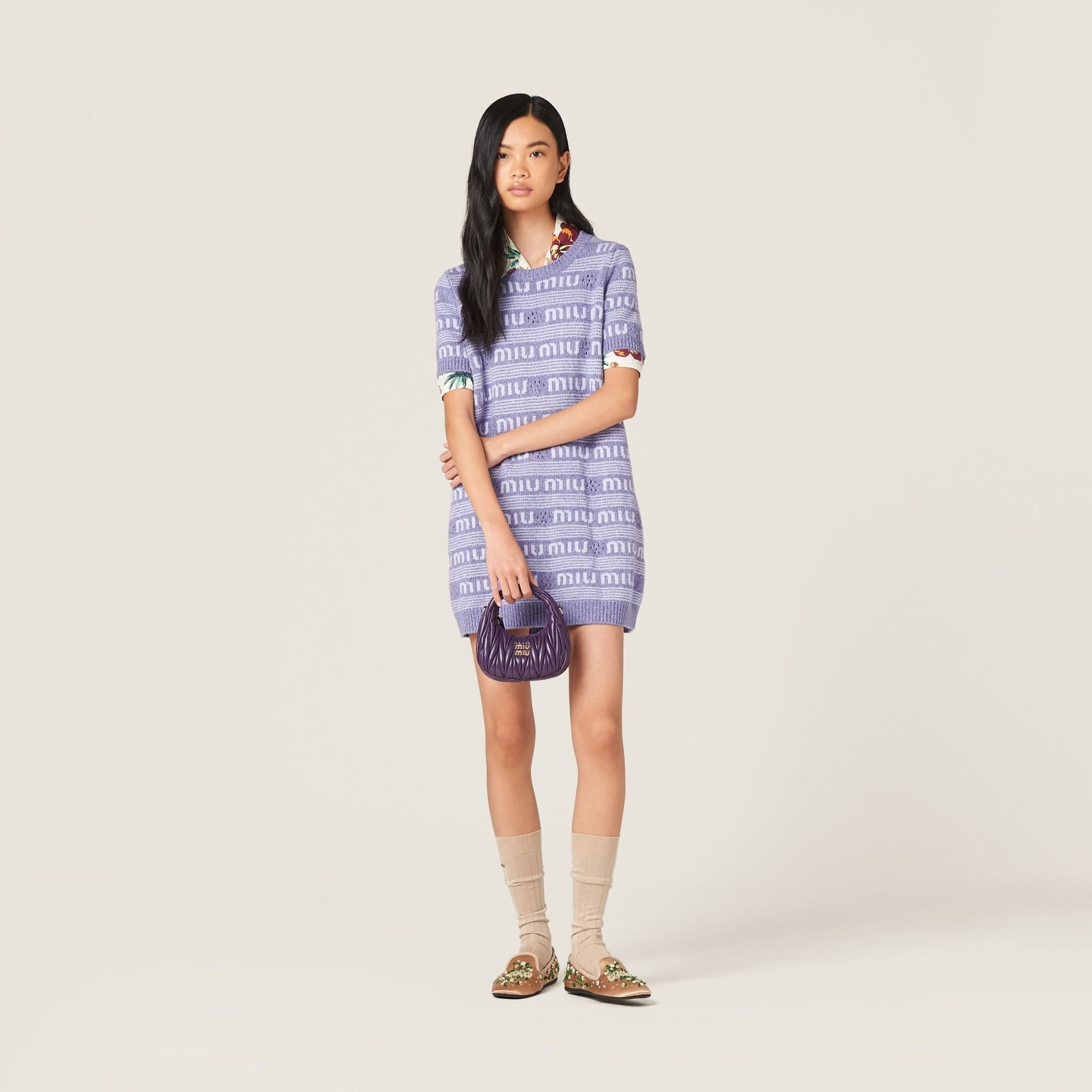 Alternative view of Túi Miu Miu Wander Matelassé Bag ‘Violet’ 5BP078-N88-F0030-V-OOO