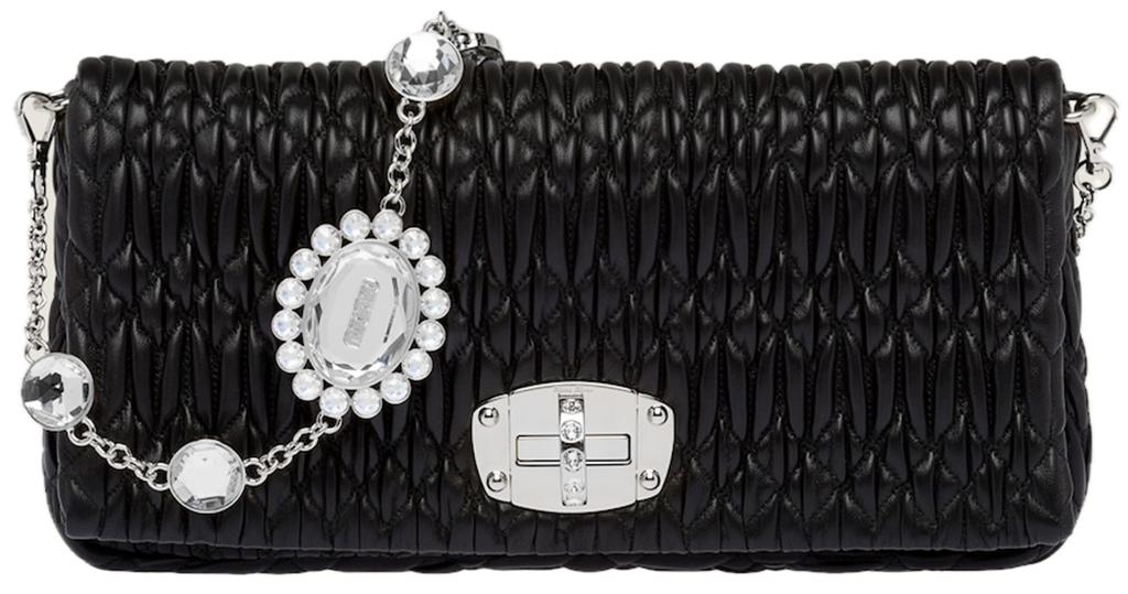 Túi Miu Miu Iconic Crystal Cloqué ‘Black’ 5BD233-FVJ-F0002-V-COG