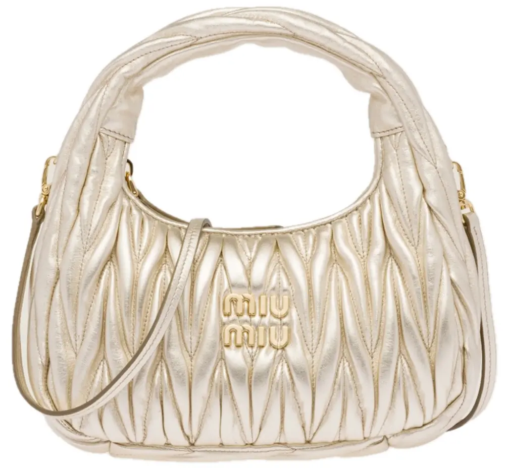 Túi Miu Miu Wander Matelassé Bag ‘Pyrite’ 5BC125-N88-F0846-V-OOY