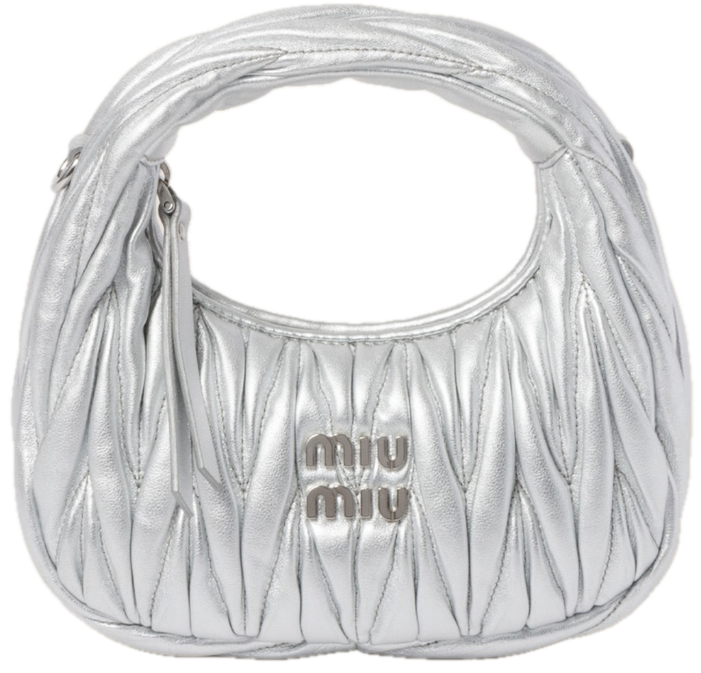 Túi Miu Miu Wander Matelassé Bag ‘Silver’ 5BP078-N88-F0118-V-OOO