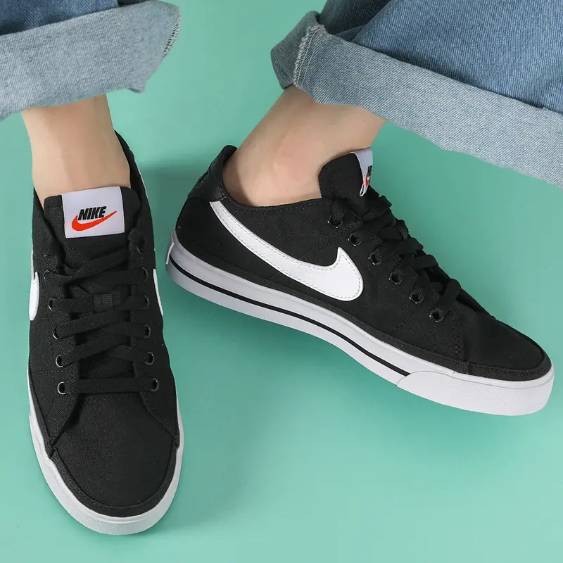 Giày Nike Wmns Court Legacy Canvas ‘Black White’ CZ0294-001 - Ảnh 3