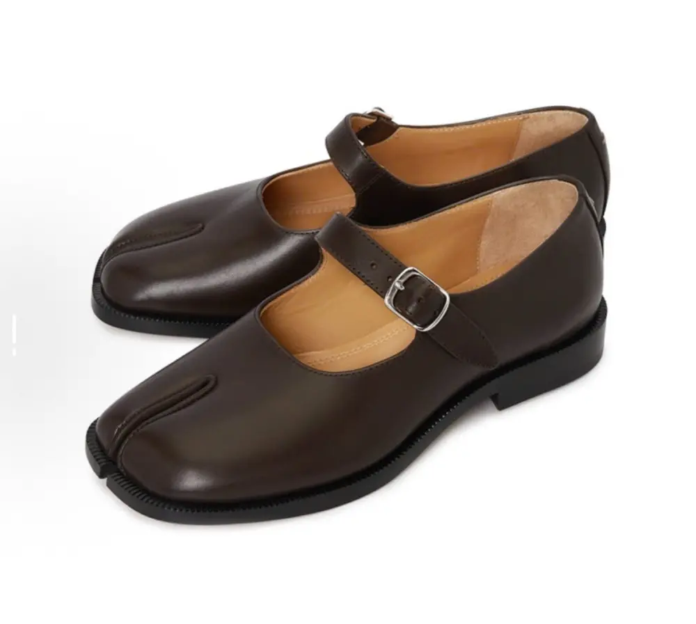 Alternative view of Giày Maison Margiela Box Calf Tabi Court ‘Brown’ S39WL0119P3292T2154