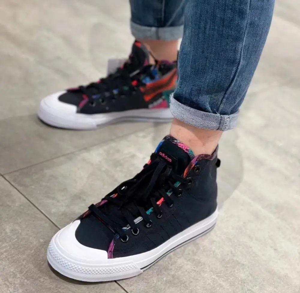 Giày Adidas Originals Nizza Hi RF 'Black Orange' GX2713 - Ảnh 3