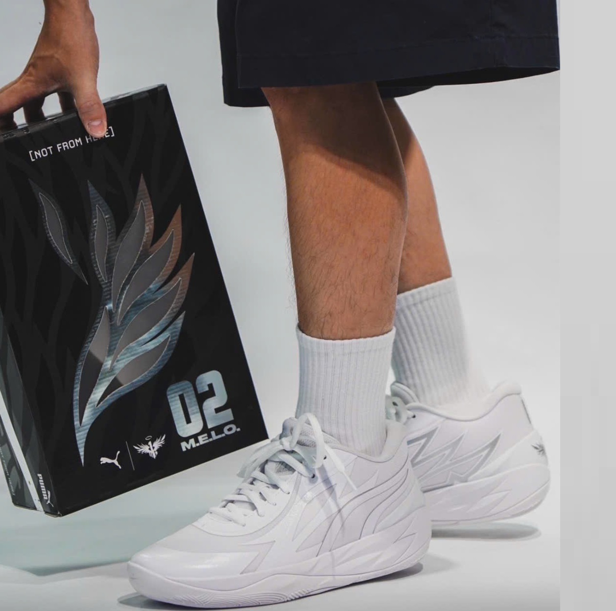 Giày Puma LaMelo Ball MB.02 Lo ‘White Silver’ 379419-01 - Ảnh 4