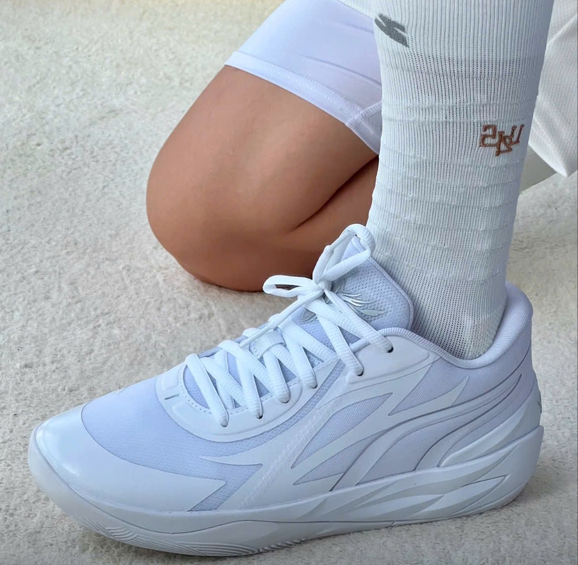Giày Puma LaMelo Ball MB.02 Lo ‘White Silver’ 379419-01 - Ảnh 3