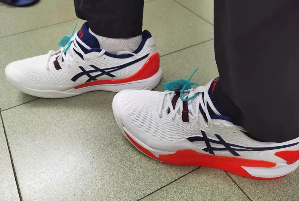 Giày Asics Gel Resolution 9 Clay 'White Blue Expanse' 1041A375-102 - Ảnh 3