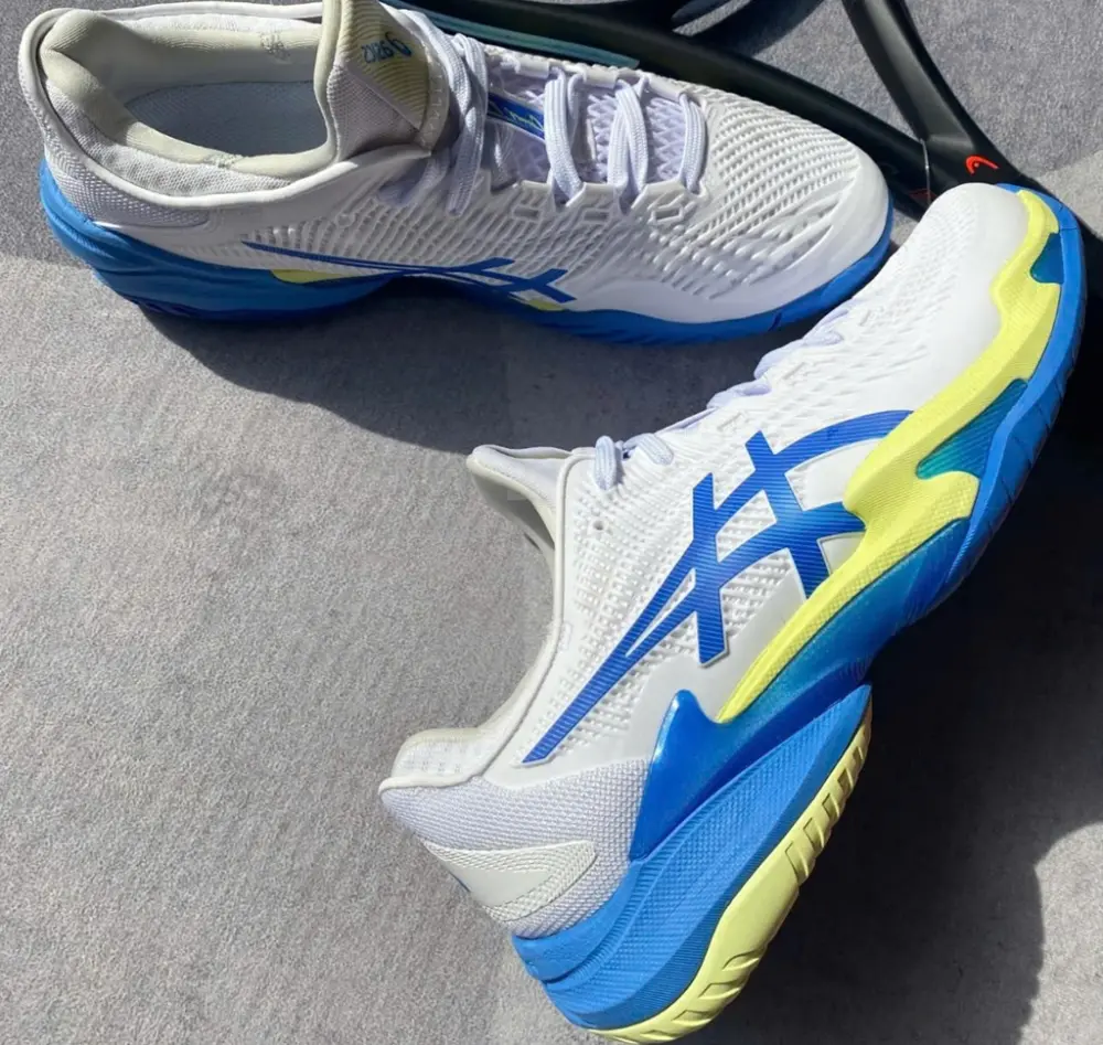 Giày Asics Court FF3 Womens ‘White Blue’ 1042A220-105 - Ảnh 3