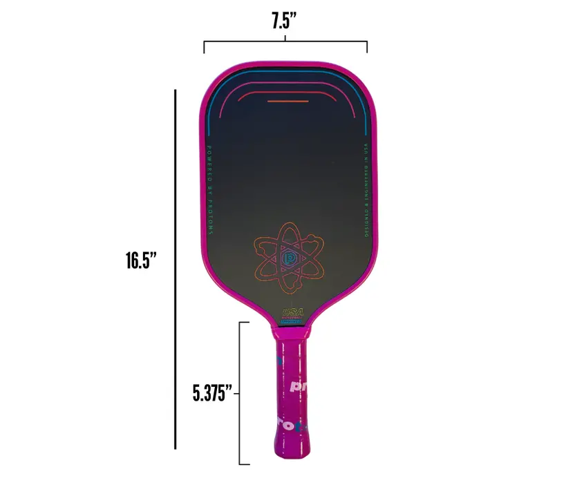 Alternative view of Vợt Pickleball Proton Series Three Raw Carbon 15mm ‘Raspberry’