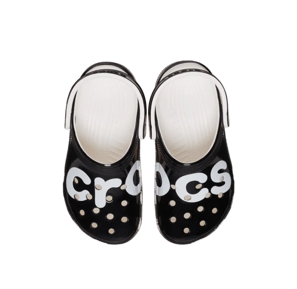 Dép Crocs Classic High Shine Logo Clog ‘Black’ 210804-001 - Ảnh 5