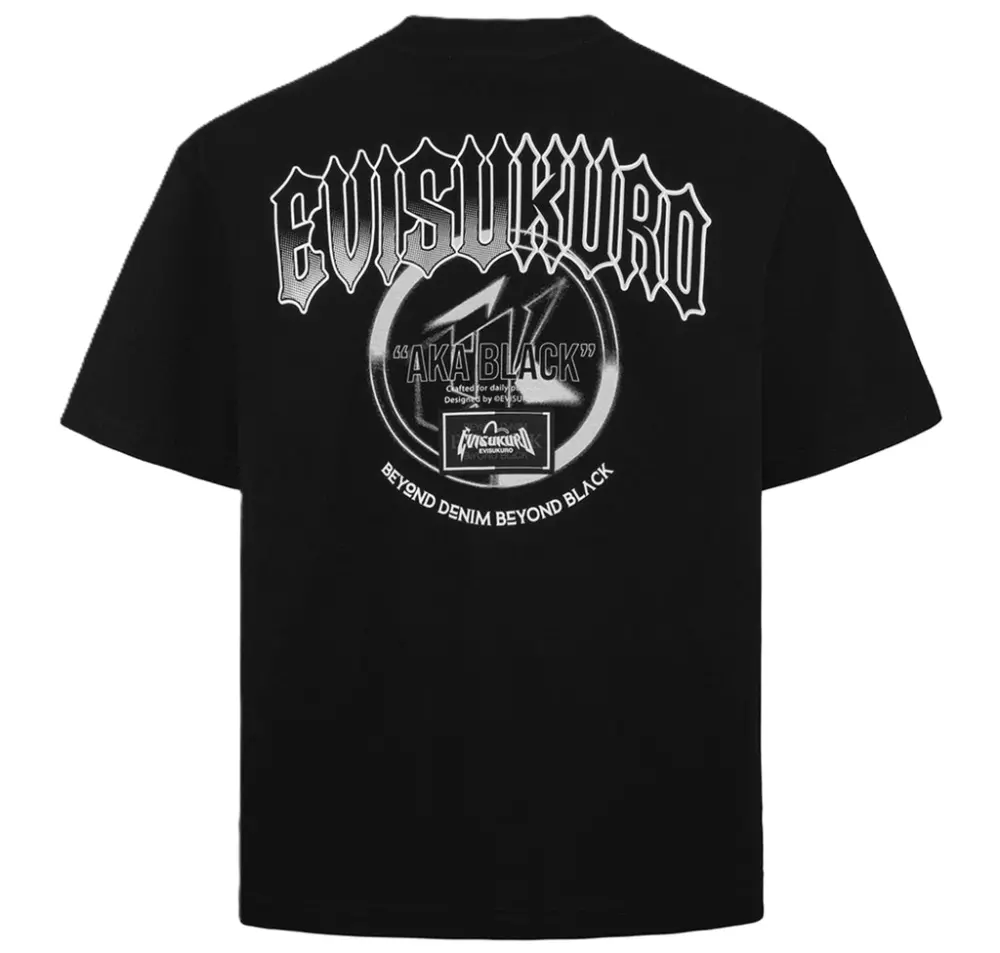 Áo Evisu Metallic Logo And Slogan ‘Black’ 2ESGNM5TS5030XXCT - Ảnh 3