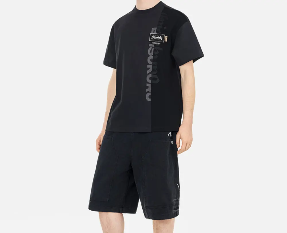 Áo Evisu Panel Design With Multi Labels ‘Black’ 2ESGNM5TS5034RXCT - Ảnh 3