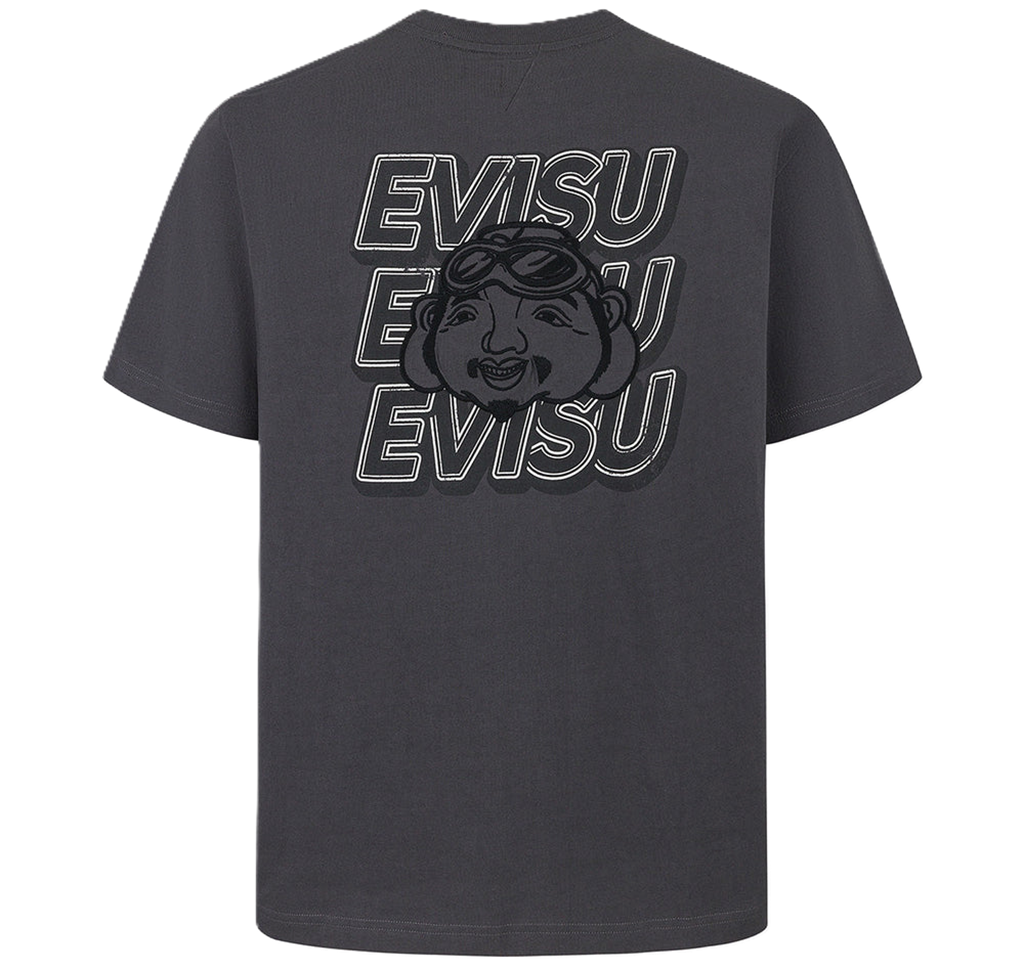 Áo Evisu Slogan Print With Godhead ‘Charcoal’ 2ESHTM5TS7015XXCT - Ảnh 3