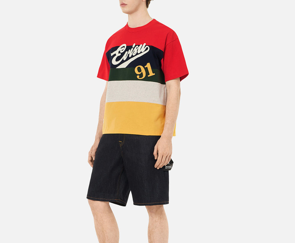 Áo Evisu Logo And “91” Appliqué ‘Multicolor’ 2ESHTM5TS7043RXCT - Ảnh 3