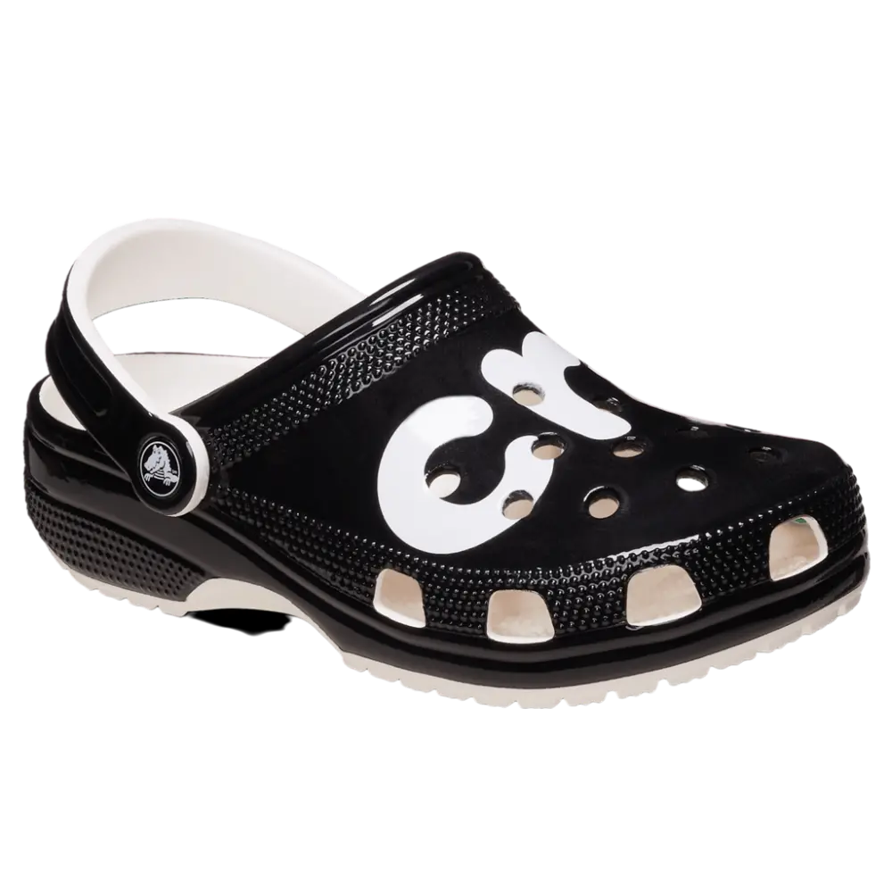 Dép Crocs Classic High Shine Logo Clog ‘Black’ 210804-001 - Ảnh 3