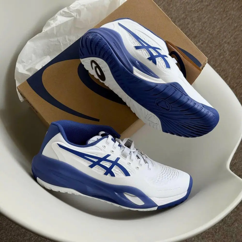 Alternative view of Giày Asics Gel-Resolution X Wide ‘White Blue’ 1041A487-101