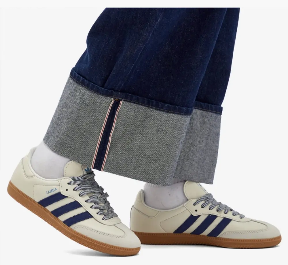 Alternative view of Giày Adidas Wmns Samba OG ‘Off White Dark Blue’ JI3907