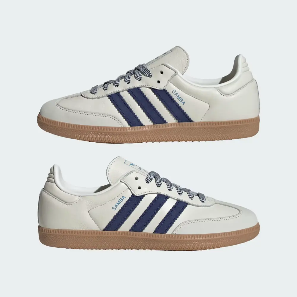 Giày Adidas Wmns Samba OG ‘Off White Dark Blue’ JI3907 - Ảnh 6